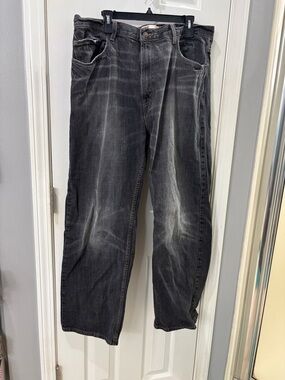 Levi's Black Washed Relaxed Jeans